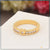 Gold plated ring with three diamonds - Heart with Diamond Eye-Catching Design- LRG-125
