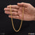 Heart glittering design gold plated chain for men - style
