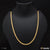 Heart glittering design gold plated chain for men - style