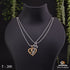 Heart with Key Locket With 2 Chain For Valentine Gift Pendant Set with Diamond - Style A012