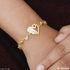 Heart Shape With Diamond Lovely Design Gold Plated Bracelet For Ladies - Style A289
