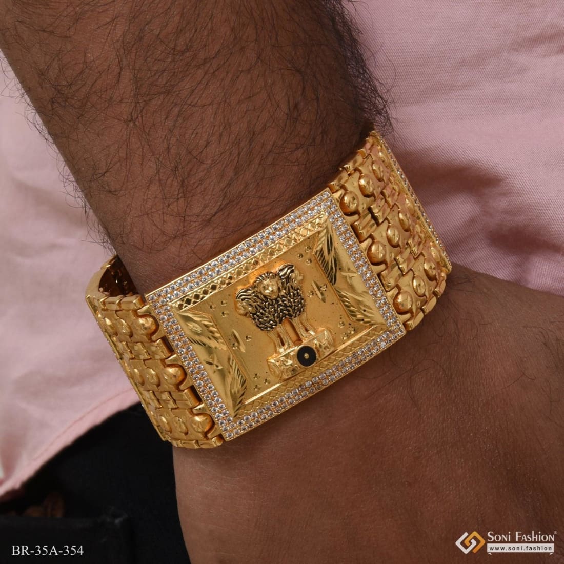Indian Gold Plated Broad Bracelet Beautiful Fancy Flower Design Style  Jewelry Sale MODEL : 1131 – Poojamani Jewellers LLP