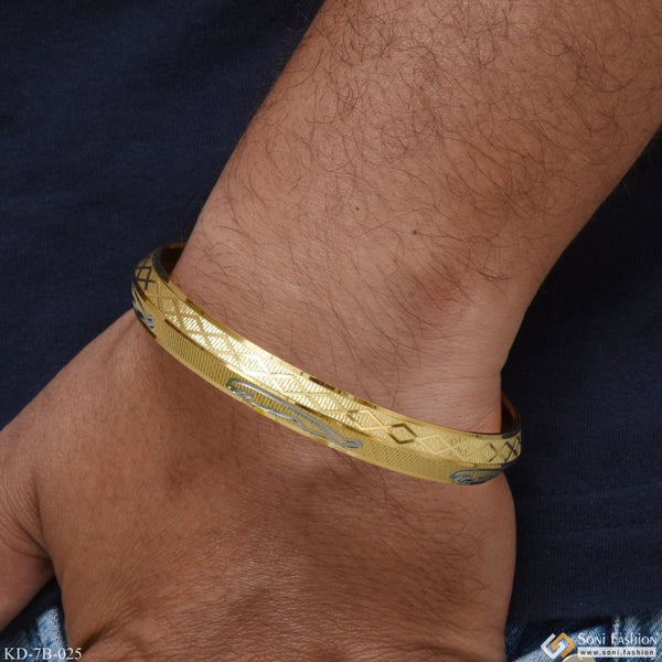 Jaguar best quality elegant design gold plated punjabi kada