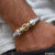 Jaguar dual face bracelet kada best quality golden & silver