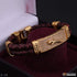 Jaguar on Leather with Diamonds Hand-Finished Design Gold Plated Bracelet - Style A346