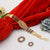 Red velvet napkin, gold bracelet, earrings - Jaguar With Diamond Best Quality Durable Design Gold Plated Bracelet.