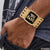 Jay Thakar high-class design gold plated bracelet for men - black stone.