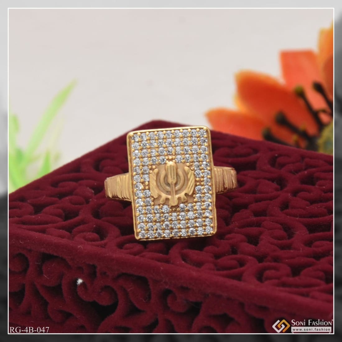 Trending Gold Plated Alloy Punjabi Khanda Sikh Sardar Khalsa Symbol Logo  Hand Cuff Sarbloh Wrist Kada 2.8
