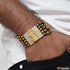 Khodiyar Maa Glamorous Design Gold Plated Rudraksha Bracelet for Men - Style C890