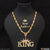 King With Crown Dainty Design Best Quality Chain Pendant