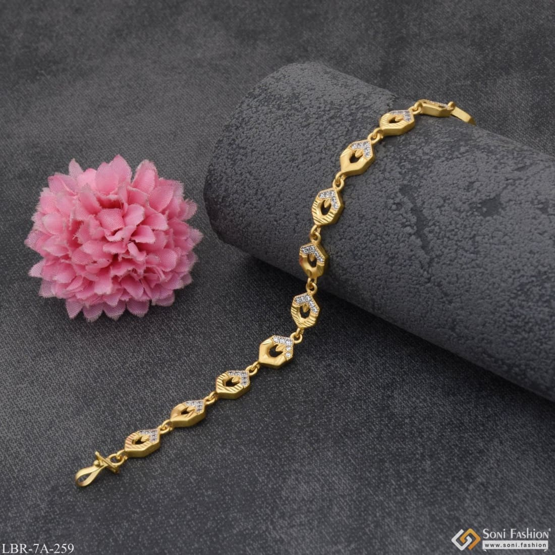 Buy American Diamond Rose Gold Bracelet Best Gift for Female