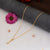Gold plated necklace with flower and pearl - Latest trend and diamond superior quality - Style A335