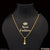 Latest trend gold plated necklace with diamond pendant - Style A335