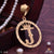 J letter alphabet gold plated cnc cut pendant with king