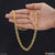 Gold plated men’s bracelet with attention-getting link design, Style D045.