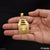 Lion with diamond artisanal design gold plated pendant for