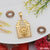 Lion with diamond artisanal design gold plated pendant for