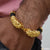 Gold plated lion head bracelet - latest design high quality kada for men