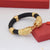 High-quality gold plated lion face fancy design Genda Kada bracelet - Style B077