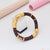 High-quality gold plated leather kada with red cord, lion face fancy design - Style B078.