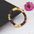 High-quality gold plated leather bracelet with dragon head for men - Lion Face Fancy Design - Style B078.