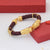 High-quality gold plated lion face fancy design kada with buddha head on leather bracelet.