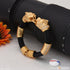 Lion Face Gold Plated Leather Genda Kada High-Class Design for Men - Style A034