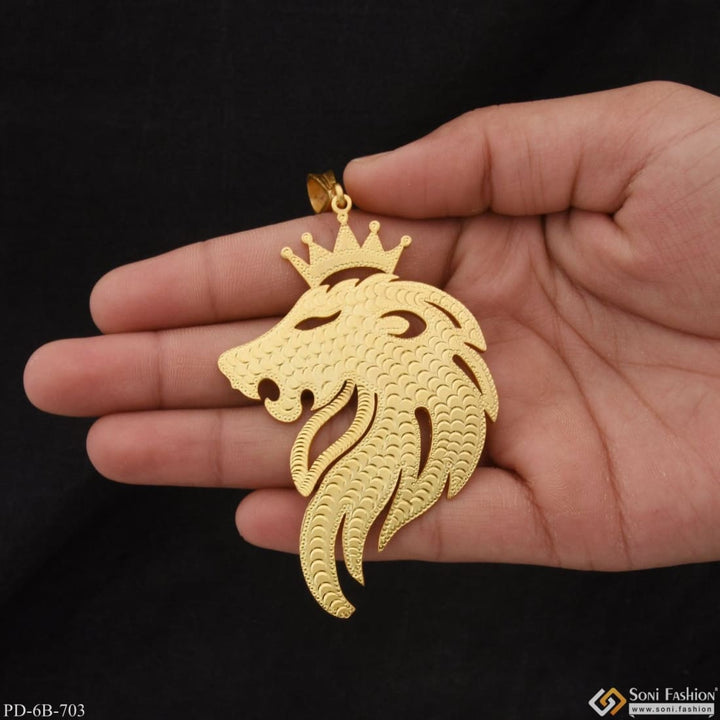 Lion superior quality gorgeous design gold plated pendant for men