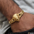 Lion Superior Quality Hand-crafted Design Golden Color Kada For Men - Style A862