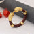 Gold lion head bracelet with diamond fashionable design, Style A981.