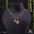 Lock with Heart Key Dual Pendant with Diamond with 2 Chain Valentine Gift Pendant Set - Style A034