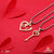 Love heart with key - his and hers lover couple chain