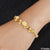Lovely Design With Rudraksha Designer Gold Plated Bracelet