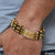 Mahadev design high-quality gold plated rudraksha bracelet