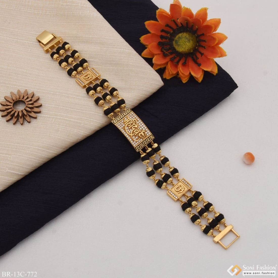 Buy Gold-Toned Bracelets & Kadas for Men by Fashion Frill Online | Ajio.com
