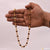 Mala with golden ball streamlined design gold plated