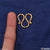 Medium size - m/w hook for chain - gold plated - design 1 -