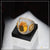 Gold plated yellow stone ring with diamonds - 1 Gram Gold Plated Funky Design for Men