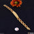 Gold bracelet with baseball ball and flower, Om And Rudraksha Gorgeous Design - Style B179