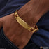 Om and Rudraksha Gorgeous Design Gold Plated Bracelet for Men - Style B179