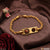 Gold plated bracelet with red stone accent - Om With Bead Chic Design, Style B082