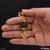Om With Big Rudraksh Artisanal Design Gold Plated Pendant