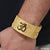 Om Casual Design Premium-Grade Gold Plated Bracelet for Men with Black Anchor