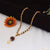 Om With Paro Fancy Design Gold Plated Rudraksha Necklace - Flower Pendant