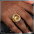 Yellow Stone with Diamond Antique Design Gold Plated Ring for Men - Style A994