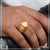 Owal shape yellow stone with diamond gorgeous design gold