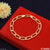 Owel Linked Sophisticated Design Gold Plated Bracelet For Men