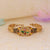 Plant with diamond latest design gold plated bracelet for