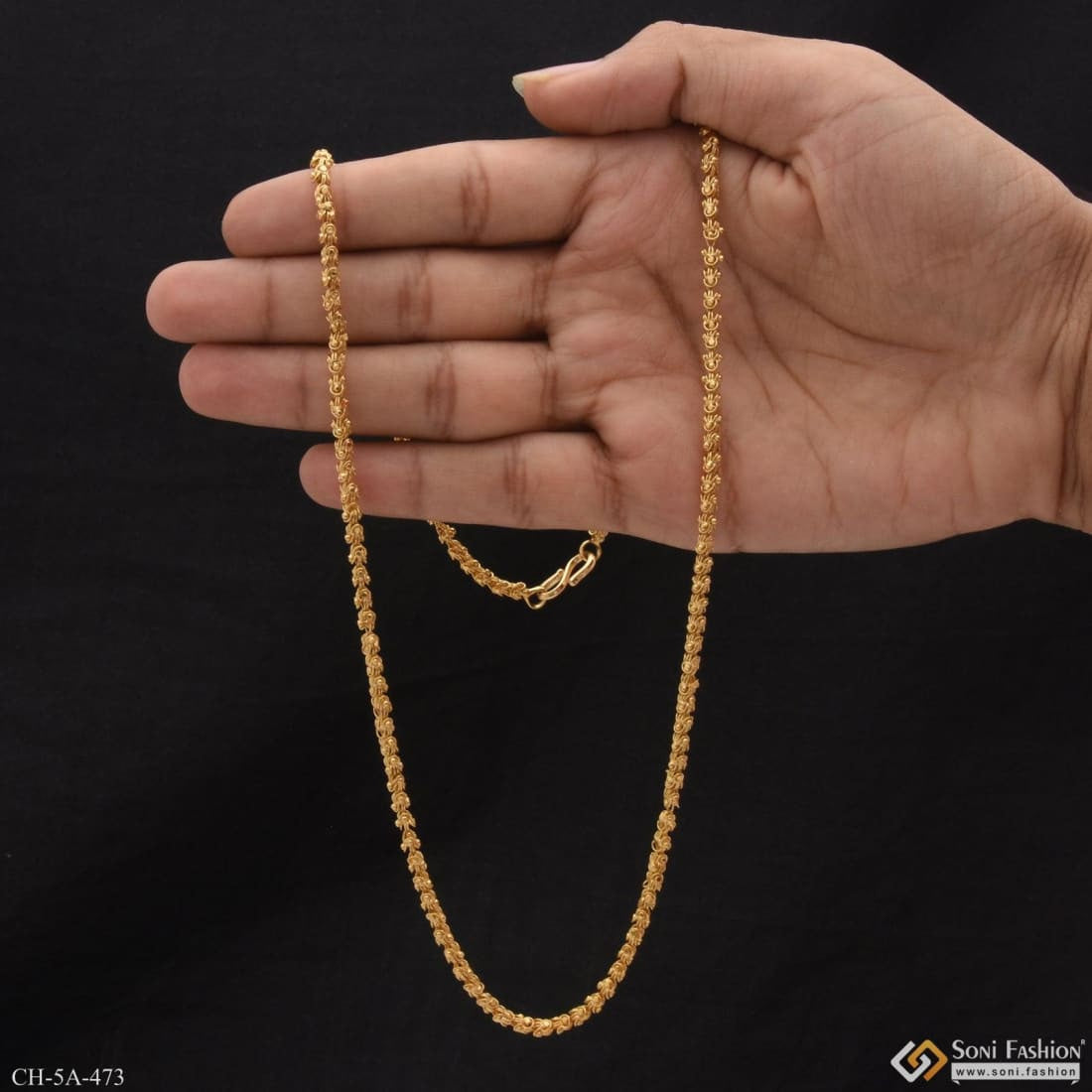 Gold Chain Module Rajwadi Gorgeous Design Gold Plated Chain For Men - Style A473 – Soni ...