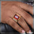 Red Stone With Diamond Best Quality Attractive Design Gold